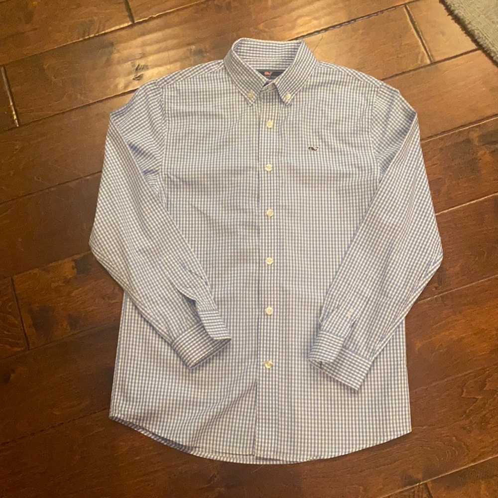 Boys Vineyard Vines Collared Button Down Shirt - size M